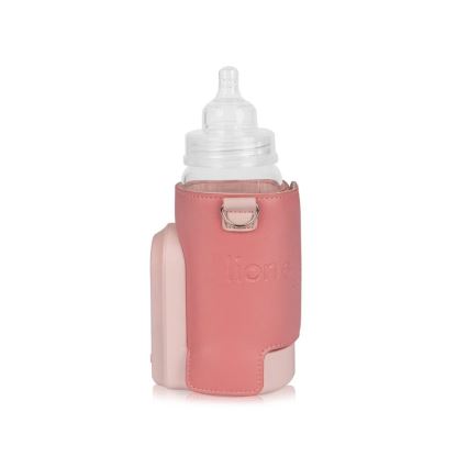 Lionelo - Wiederaufladbarer Flaschenwärmer THERMUP GO EVO 18W/5V rosa