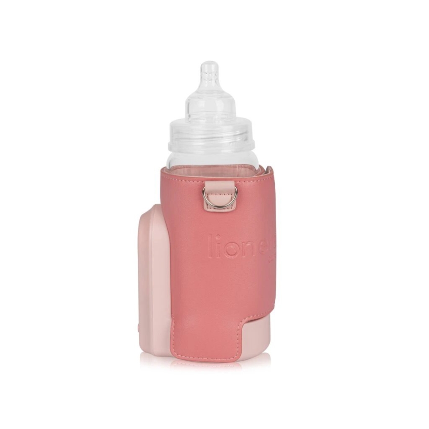 Lionelo - Wiederaufladbarer Flaschenwärmer THERMUP GO EVO 18W/5V rosa