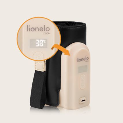 Lionelo - Wiederaufladbarer Flaschenwärmer THERMUP GO EVO 18W/5V schwarz/beige
