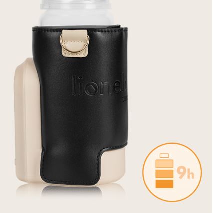 Lionelo - Wiederaufladbarer Flaschenwärmer THERMUP GO EVO 18W/5V schwarz/beige