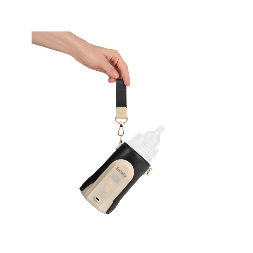Lionelo - Wiederaufladbarer Flaschenwärmer THERMUP GO EVO 18W/5V schwarz/beige