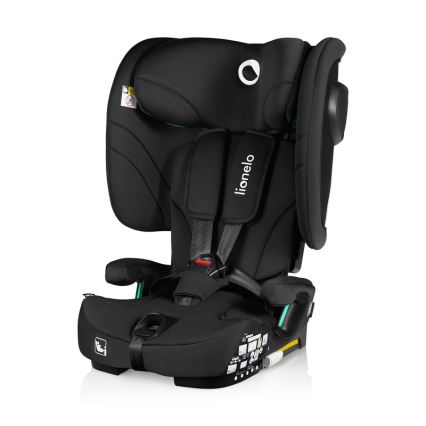 Lionelo - Zusammenklappbarer Kindersitz NELLY i-Size 76-150 cm Carbon-Schwarz