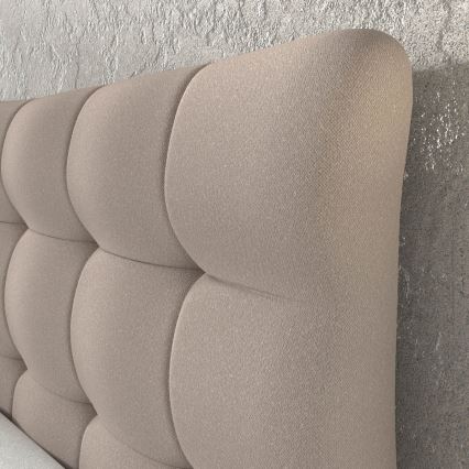 Lit de boxspring avec matelas et surmatelas SOFIA 180x200 cm beige