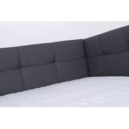 Lit et rembourré avec espace de rangement sans matelas MARIA PETITE 120x200 cm gris