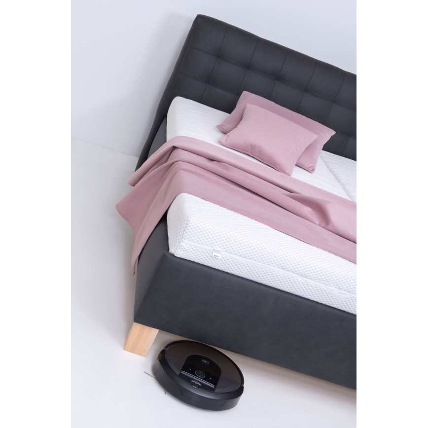 Lit rembourré avec espace de rangement sans matelas VIOLET 160x200 cm anthracite