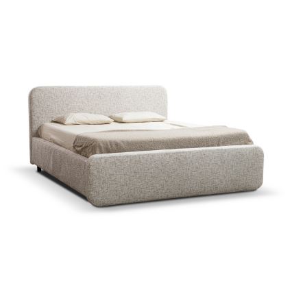 Lit rembourré sans matelas LAJLA 160x200 cm beige