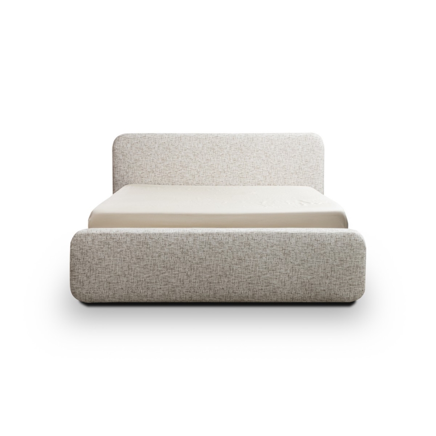 Lit rembourré sans matelas LAJLA 160x200 cm beige