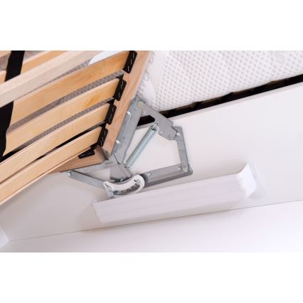 Lit tapissé avec coffre de rangement MARIA ONE 90x200 cm sans matelas, anthracite