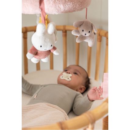 Little Dutch - Mobile musical pour berceau Miffy Fluffy rose
