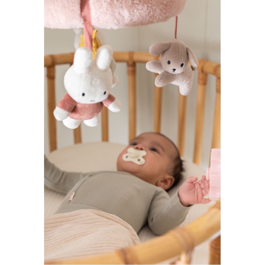 Little Dutch - Mobile musical pour berceau Miffy Fluffy rose