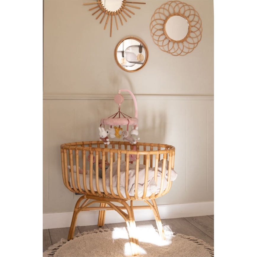 Little Dutch - Mobile musical pour berceau Miffy Fluffy rose