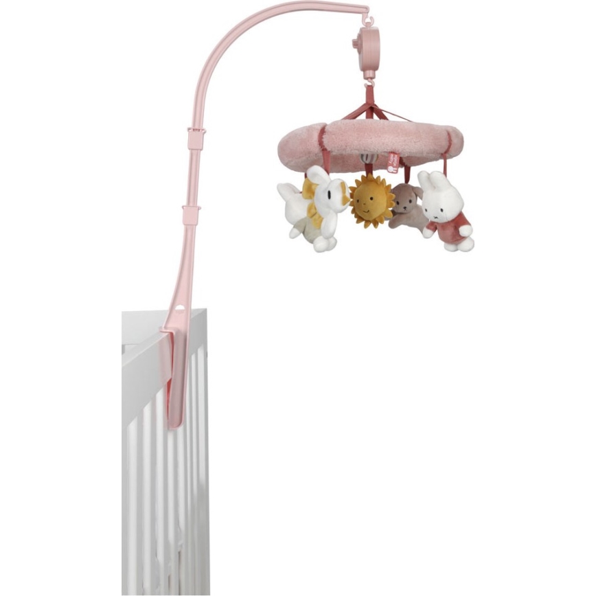 Little Dutch - Mobile musical pour berceau Miffy Fluffy rose