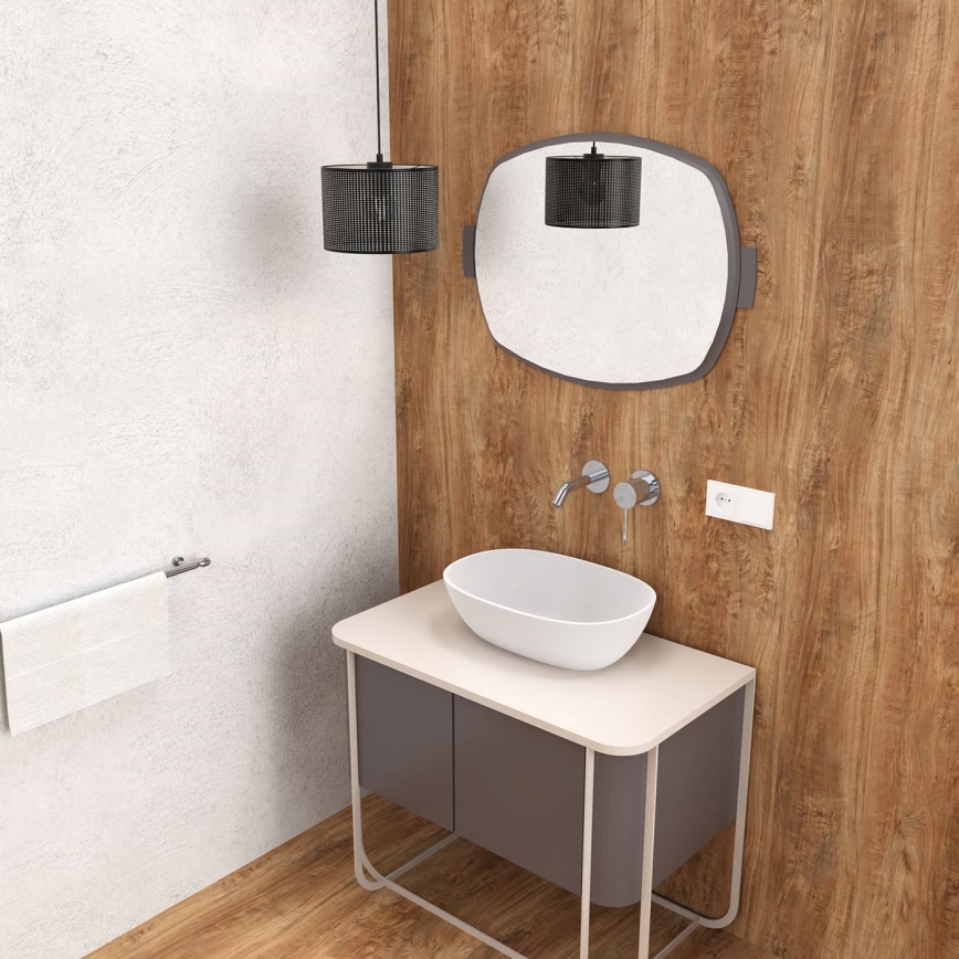 Deckenleuchte an Kabel LOFT SHADE 1xE27/60W/230V Ø 25 cm schwarz