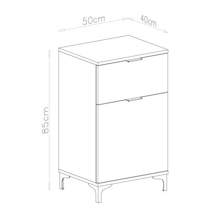 Schubladenschrank LORA Weiß