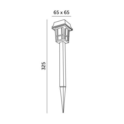 LOT 12x Lampe solaire LED/0,06W/1,2V 6500K IP44