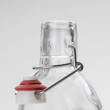 Lot 1x bouteille en verre et 2x verres pour shots transparents avec un motif de prune