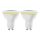 LOT 2x Ampoule à intensité variable LED MESH Smart GU10/6,5W/230V 2700-6500K + Télécommande - Aigostar