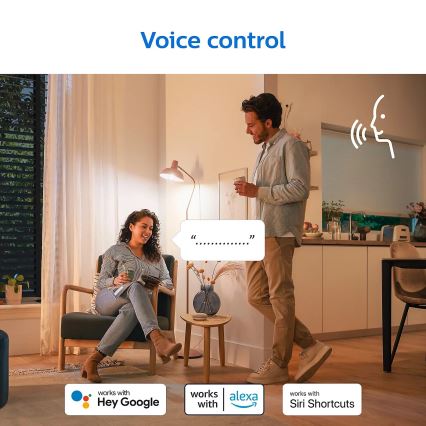 LOT 2x Ampoule à intensité variable LED Philips A60 E27/8W/230V Wi-Fi