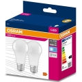 LOT 2x Ampoule LED A60 E27/10W/230V 4000K - Osram