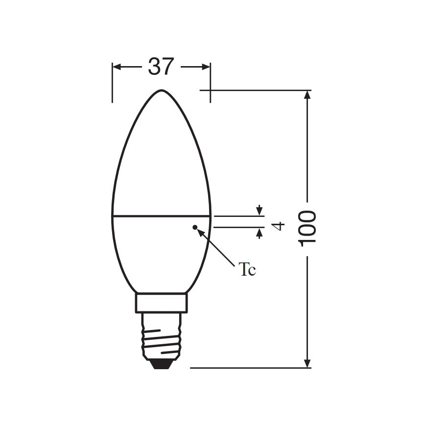 LOT 2x Ampoule LED B35 E14/4,9W/230V 3000K - Osram
