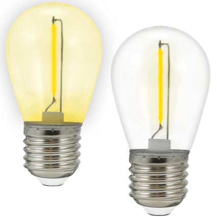 LOT 2x Ampoule LED PARTY E27/0,3W/36V jaune