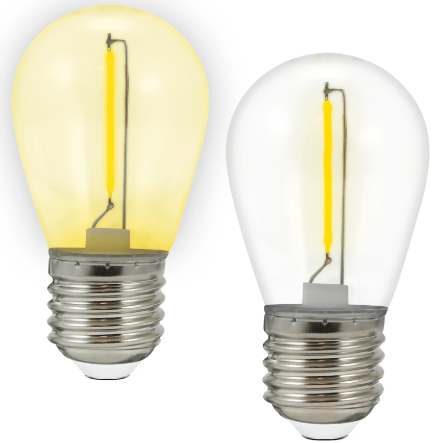 LOT 2x Ampoule LED PARTY E27/0,3W/36V jaune