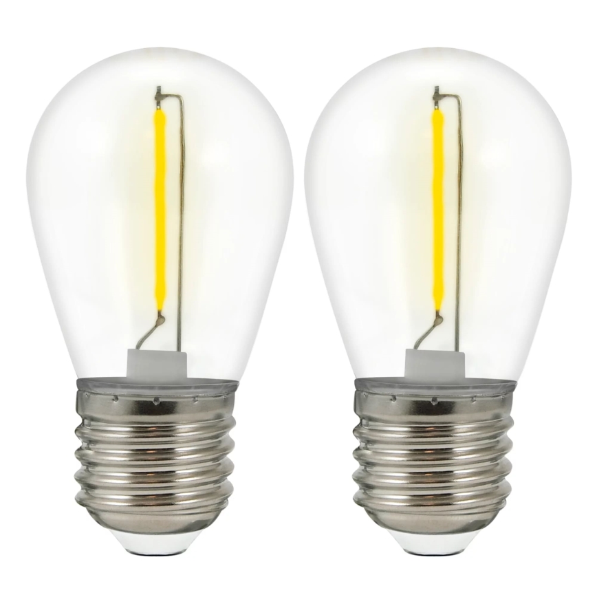 LOT 2x Ampoule LED PARTY E27/0,3W/36V jaune