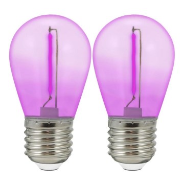 LOT 2x Ampoule LED PARTY E27/0,3W/36V violet