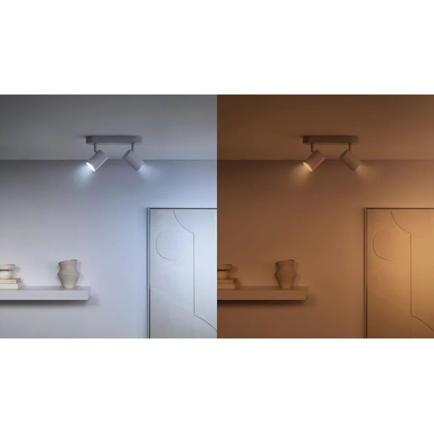 Lot de 2 ampoules LED dimmables avec capteur de mouvement PAR16 GU10/4,7W/230V 2700-6500K IRC 90 Wi-Fi - WiZ