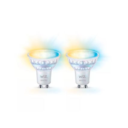 Lot de 2 ampoules LED dimmables avec capteur de mouvement PAR16 GU10/4,7W/230V 2700-6500K IRC 90 Wi-Fi - WiZ