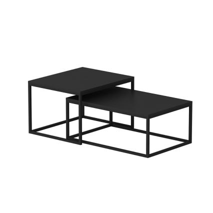 LOT 2x Table basse LEKA noir
