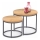 LOT 2x Table basse OREO d. 43/53 cm anthracite/doré chêne