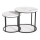 LOT 2x Table basse OREO d. 43/53 cm noir/décor en marbre