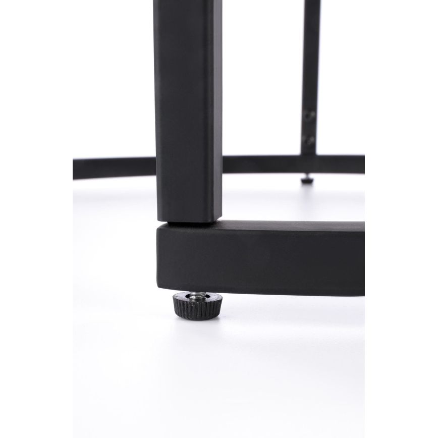 LOT 2x Table basse OREO d. 43/53 cm noir/noyer