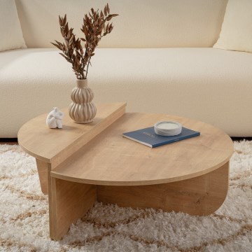 LOT 2x Table basse ORION chêne