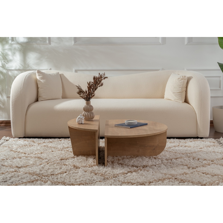 LOT 2x Table basse ORION chêne