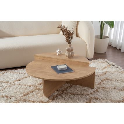 LOT 2x Table basse ORION chêne