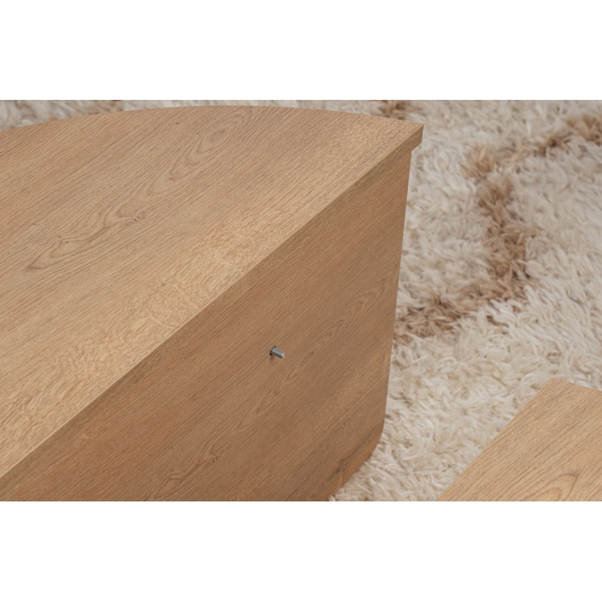 LOT 2x Table basse ORION chêne