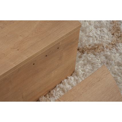 LOT 2x Table basse ORION chêne