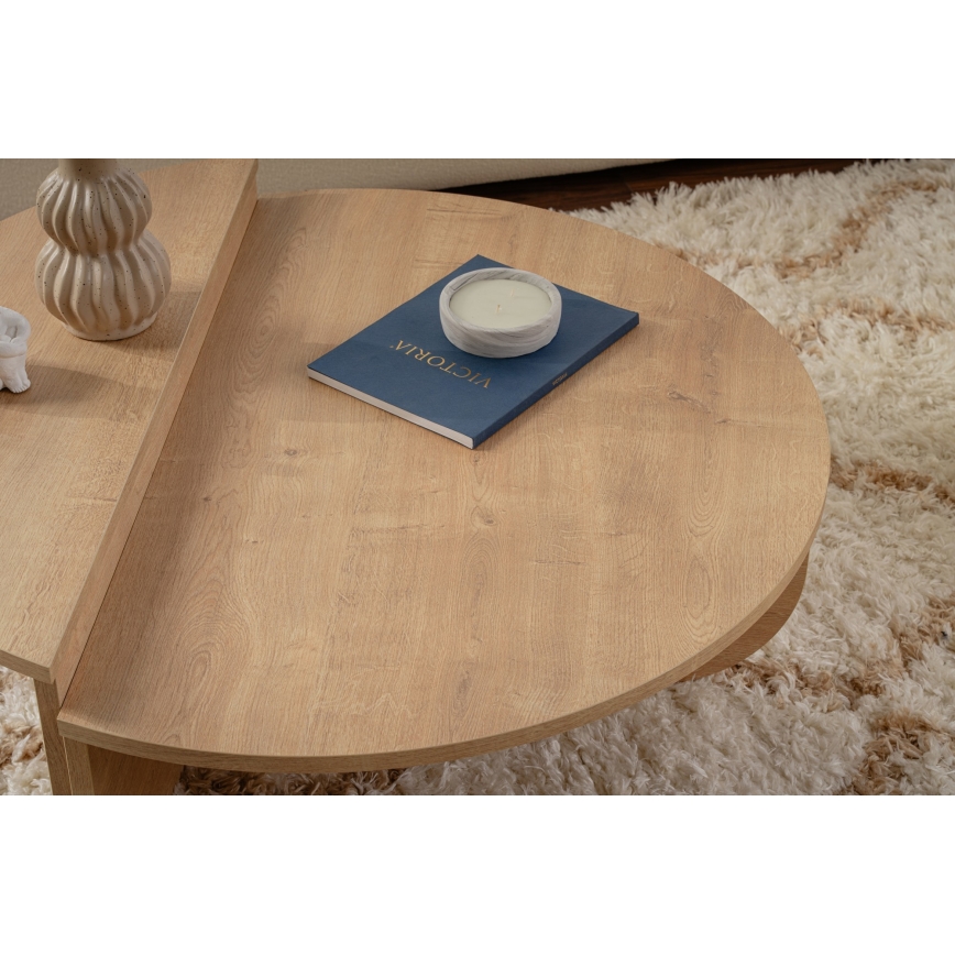 LOT 2x Table basse ORION chêne