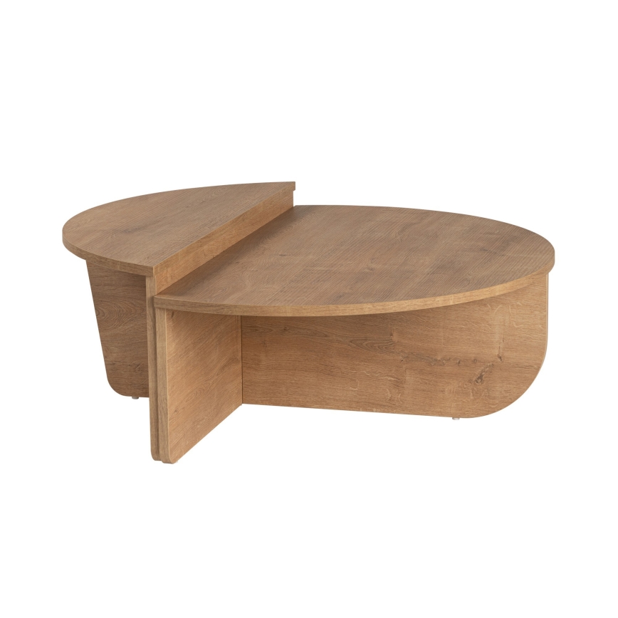 LOT 2x Table basse ORION chêne