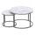 LOT 2x Table basse PAOLA d. 38/60 cm gris/décor en marbre