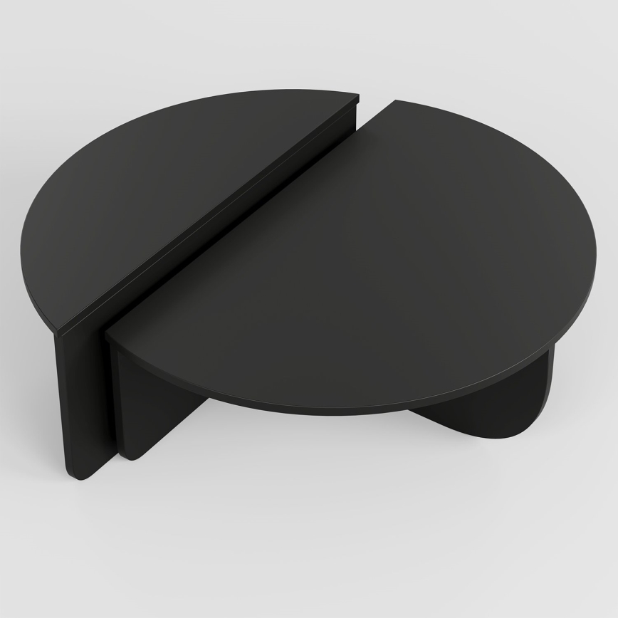 LOT 2x Table basse PODIUM noir