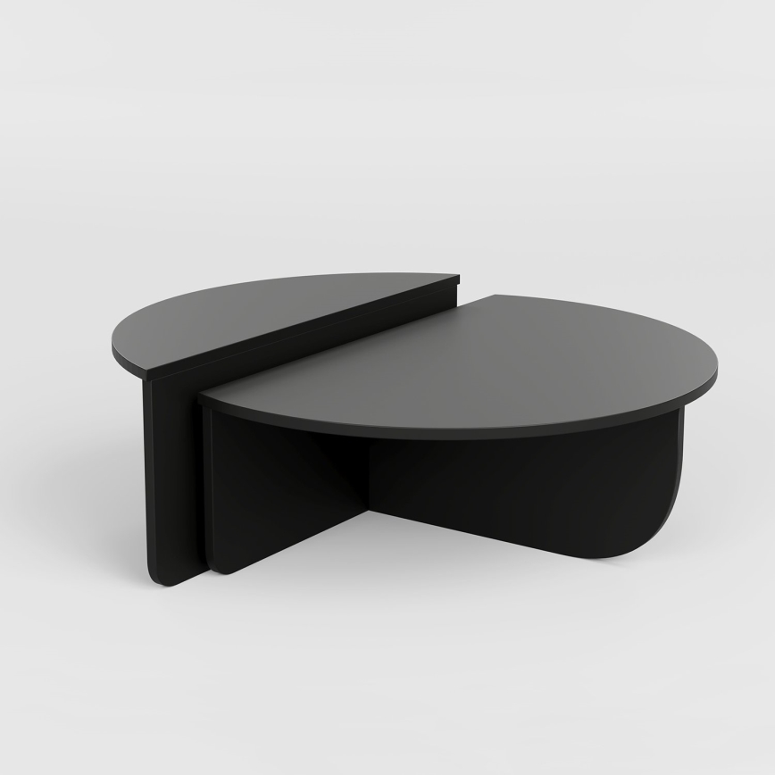 LOT 2x Table basse PODIUM noir