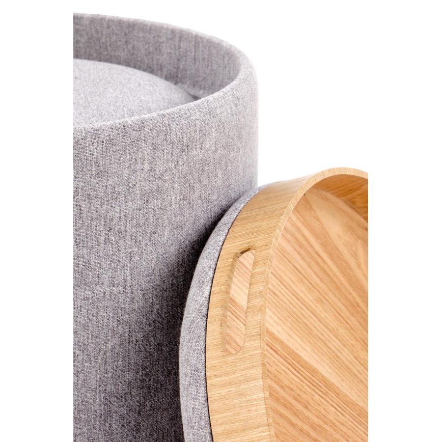 LOT 2x Tabouret AVIKO d. 38/45 cm gris/beige