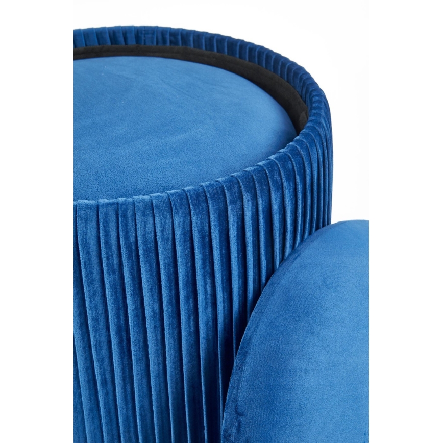 LOT 2x Tabouret MONTY d. 36/66 cm bleu/doré