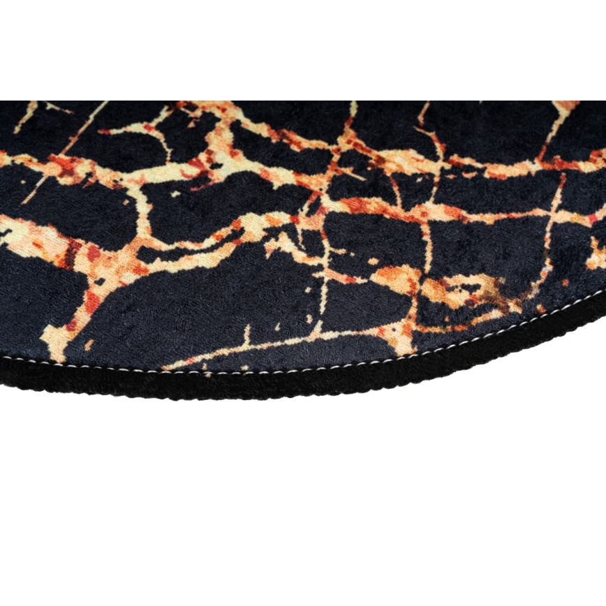 LOT 2x Tapis de salle de bains GOLDES 60/100 cm noir/doré