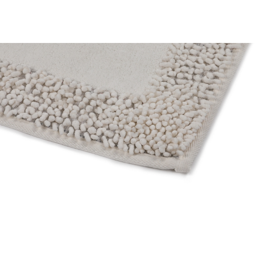 LOT 2x Tapis de salle de bains PIANTE 60/100 cm blanc