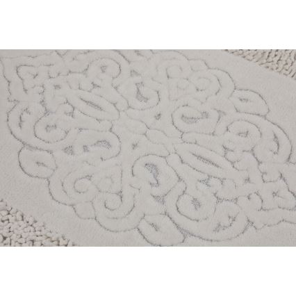 LOT 2x Tapis de salle de bains PIANTE 60/100 cm blanc