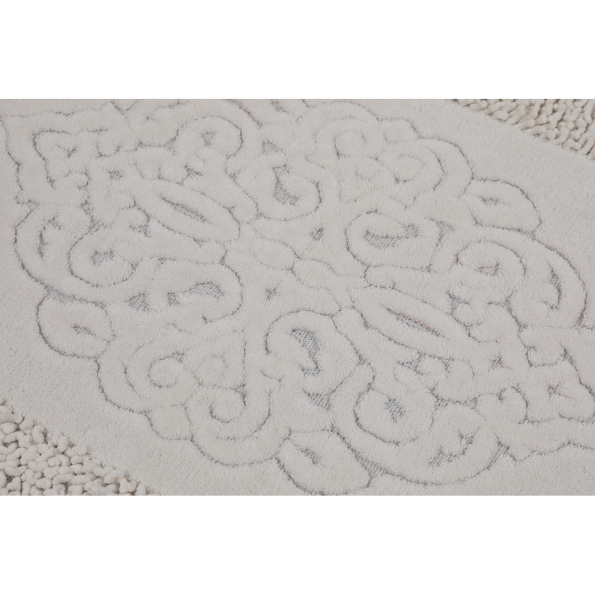 LOT 2x Tapis de salle de bains PIANTE 60/100 cm blanc